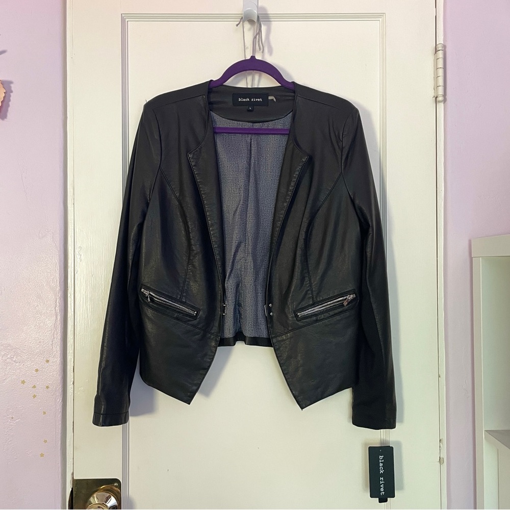 Black Rivet Leather Jacket